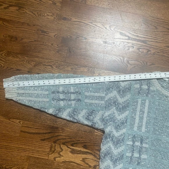 Vintage Linen-Blend White/Gray Men’s Longsleeve Sweater-size XL - Picture 4 of 7